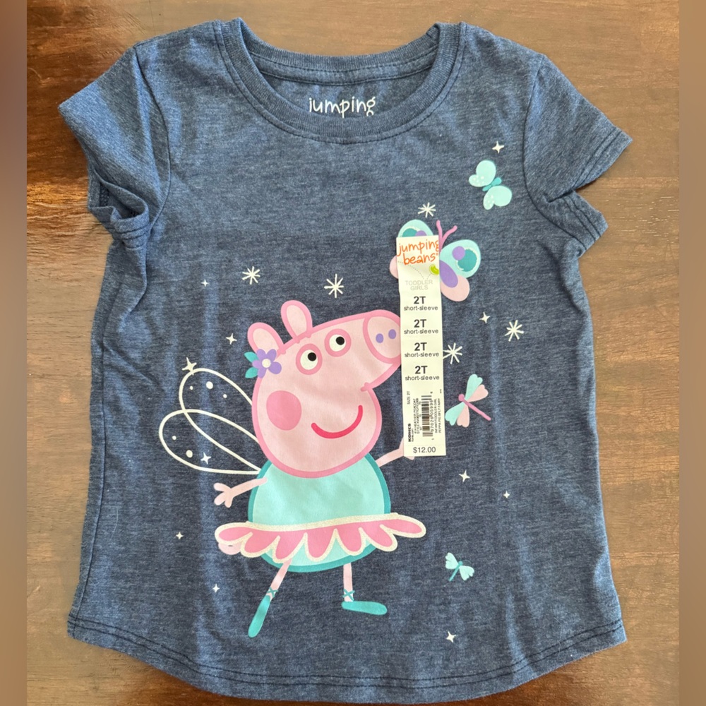 Jumping Beans Peppa Pig Blue and Pink Short Sleeve Tee